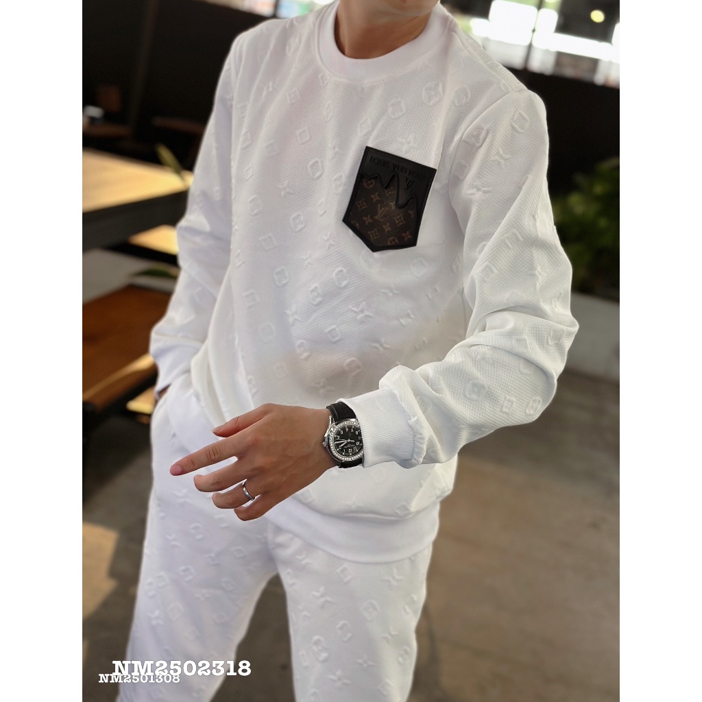 Bộ nỉ thu đông BND50 thời trang nam nữ cao cấp hình thêu túi nổi cá tính