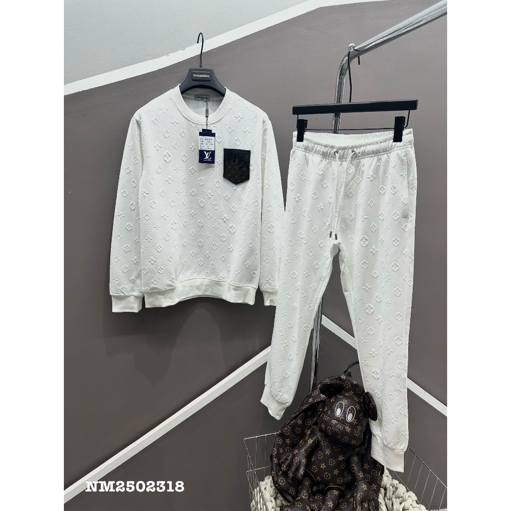 Bộ nỉ thu đông BND50 thời trang nam nữ cao cấp hình thêu túi nổi cá tính