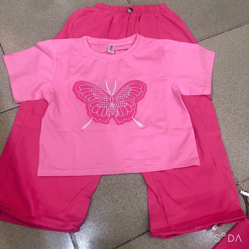 Bộ dài hip hop bé gái 20 -50kg, set quần jogger áo ngắn tay siêu đẹp cho bé gái