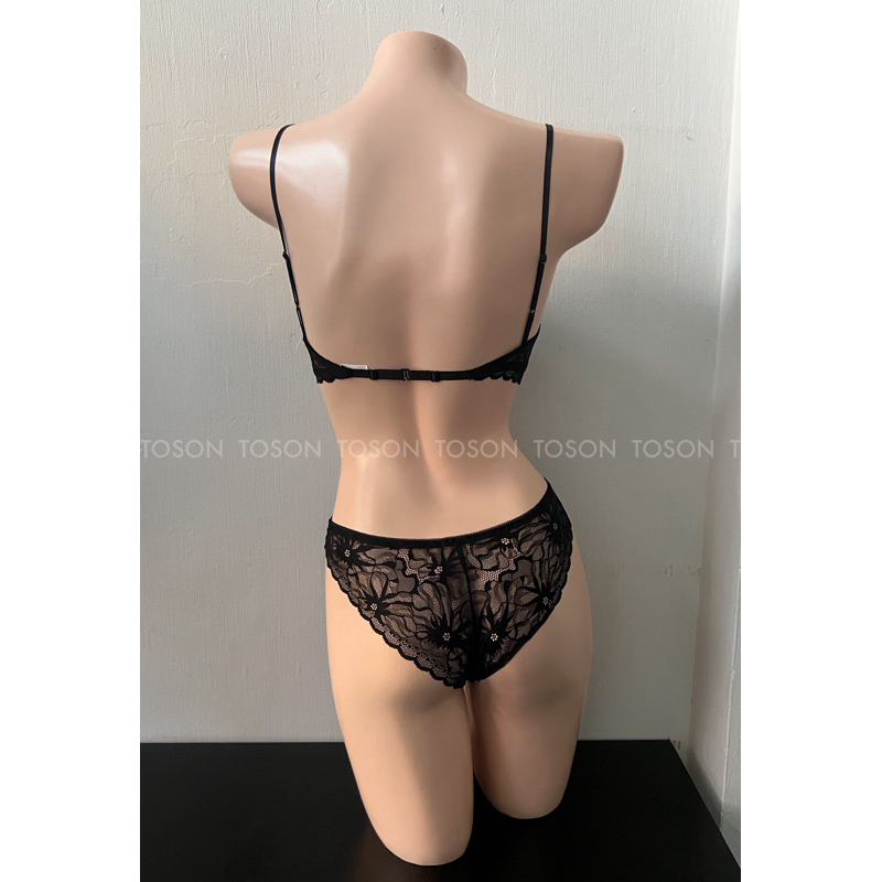 Bộ Đồ Lót Thiết Kế Rosa Quây Ngang Hở Chân Có Gọng, Tặng Kèm Mút