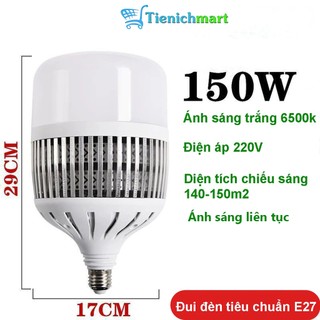 Bóng đèn Led Bulb 150w đủ công suất, đui E27, tản nhiệt NHÔM, ánh sáng trắng, dùng cho chụp ảnh, nhà nho, nhà xưởng