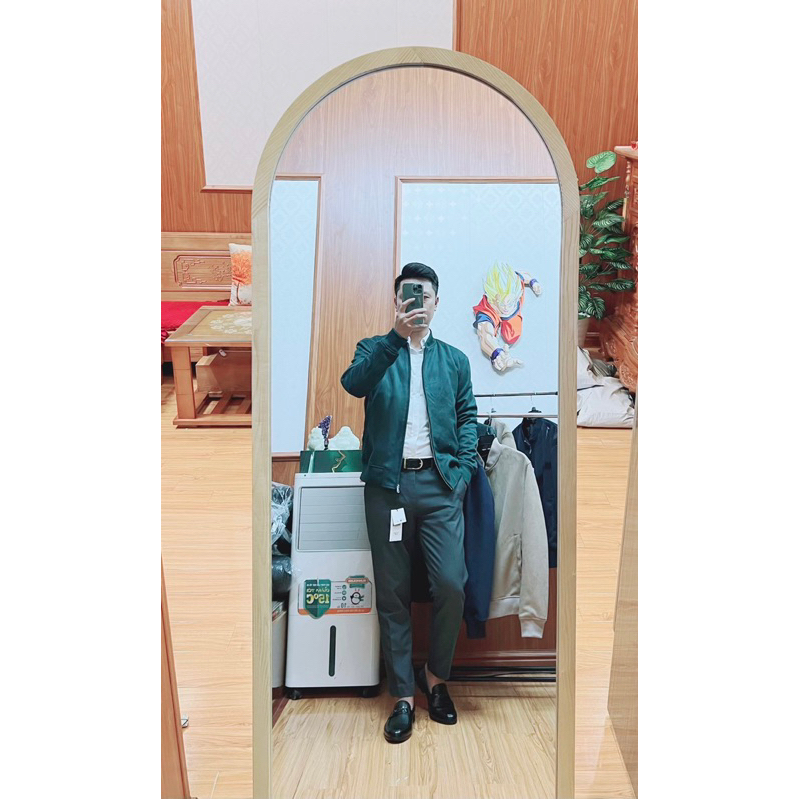 Áo khoác bomber Za/Ra da lộn nam trẻ trung thanh lịch hàng xuất khẩu chính hãng