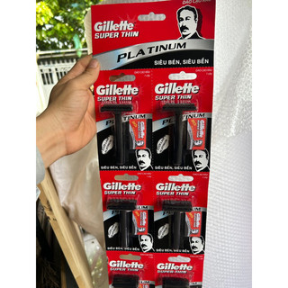 Dao cạo râu Gillette super thin ông giá hàng chính hãng có kèm theo lưỡi lam (1 vỉ 6 cây)