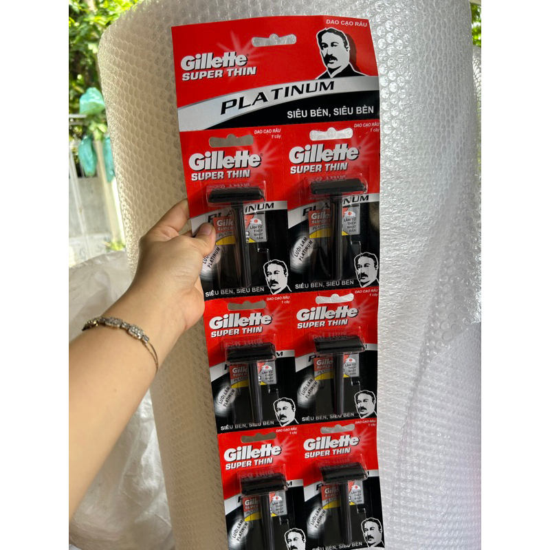 Dao cạo râu Gillette super thin ông giá hàng chính hãng có kèm theo lưỡi lam