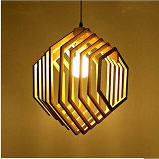 Đèn gỗ quả trám, đèn gỗ lục giác, đèn gỗ trang trí, đèn gỗ thả trần