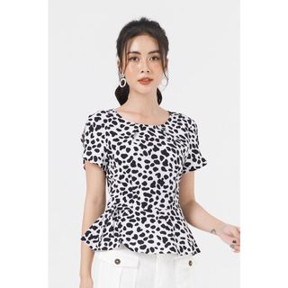 Áo Kiểu LAMER Peplum Nơ Đai Tay Xẻ L61H20H037