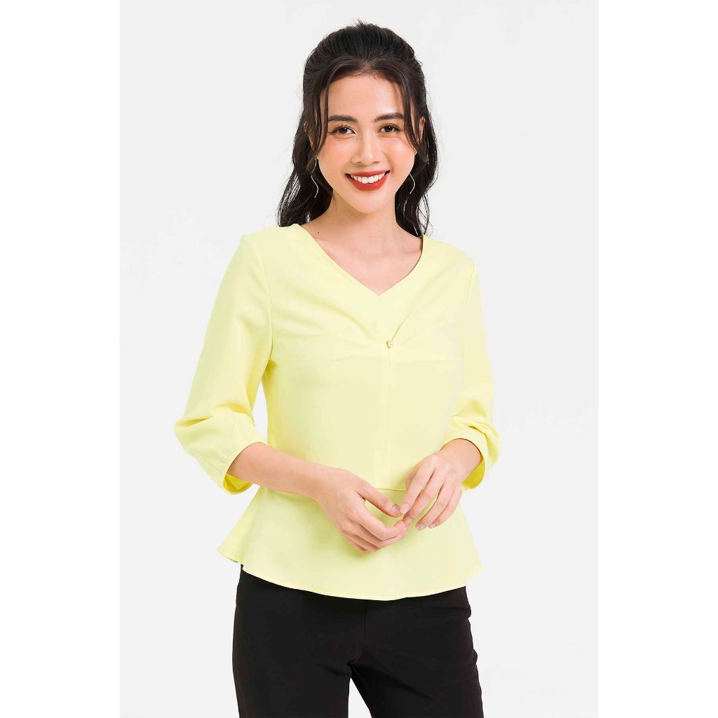 Áo Kiểu LAMER Peplum Xếp Ly Ngực L61B20Q035