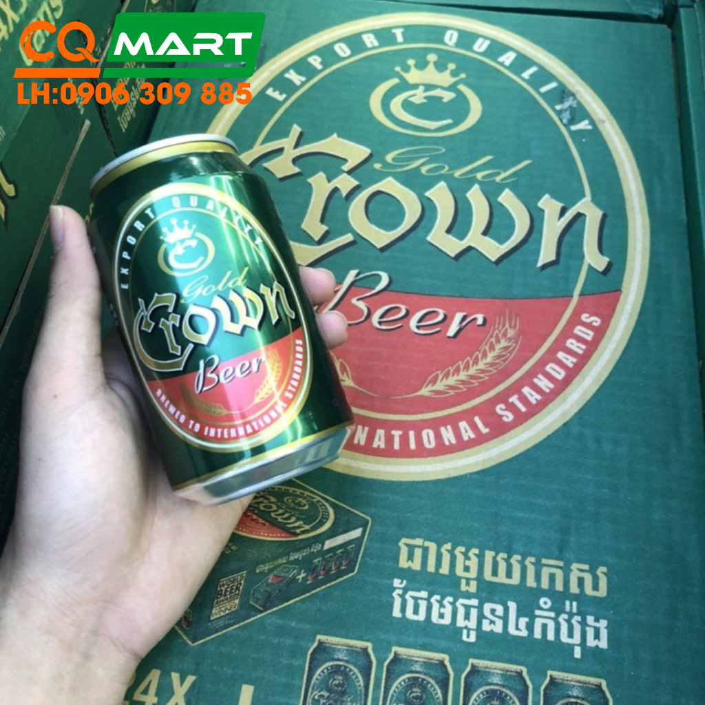 [Hoả tốc] Bia Crown Campuchia 4.5% Lon 330ml