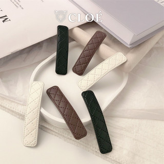 Kẹp tóc nữ kẹp tóc mái bọc da trơn basic dễ thương phụ kiện tóc Cloe Accessories 6009