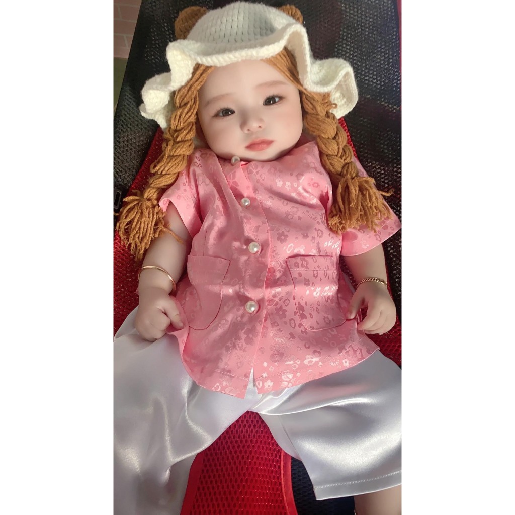 Bộ đồ bà ba gấm lụa cho bé yêu từ 3 - 25kg
