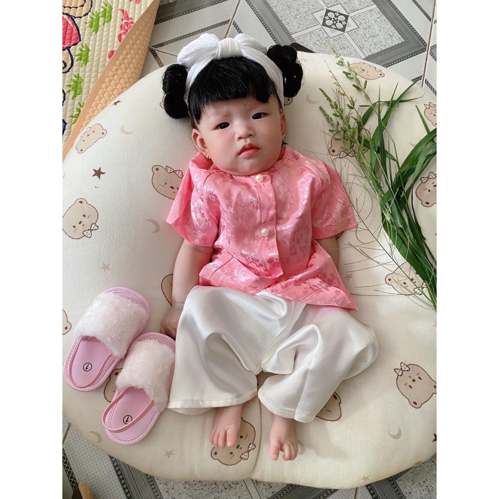 Bộ đồ bà ba gấm lụa cho bé yêu từ 3 - 25kg