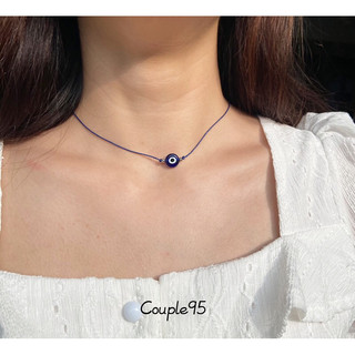 Vòng cổ mắt quỷ dây sáp cùng tone màu mắt