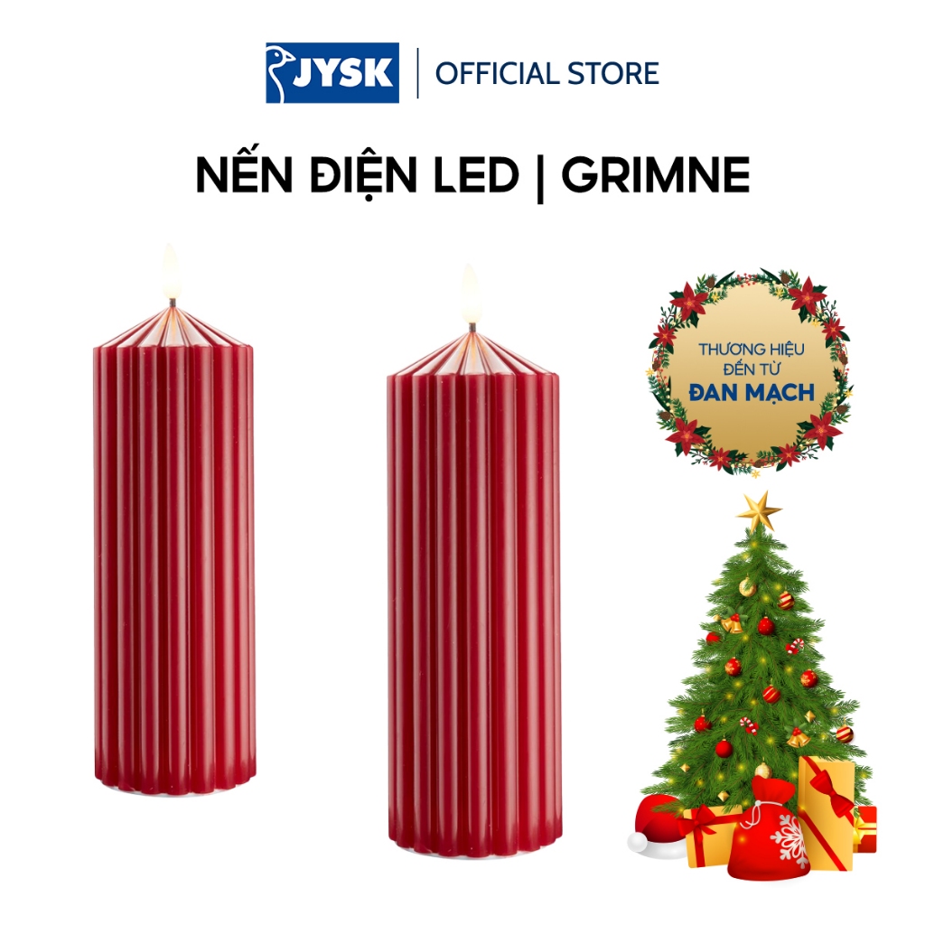 Nến điện LED | JYSK Grimne | đỏ | DK7xC20cm