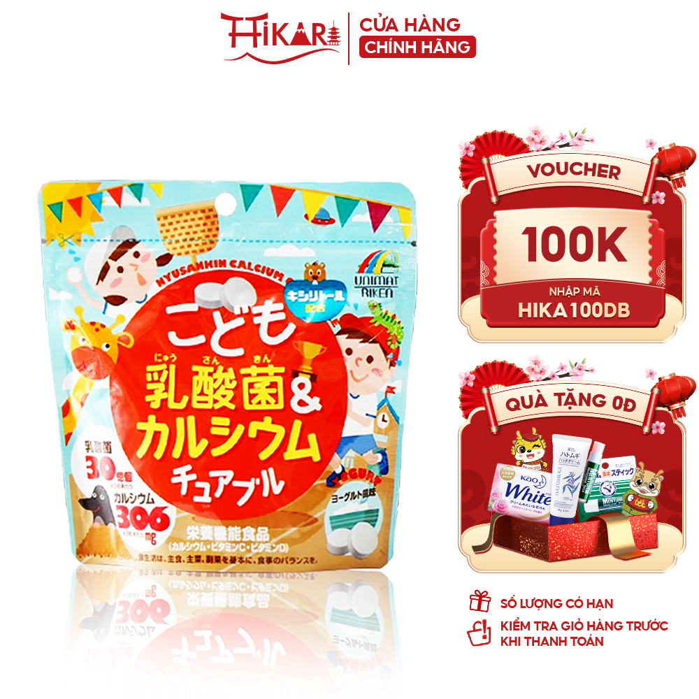 Kẹo cho bé vị sữa chua Unimat Riken 90 viên Nhật Bản
