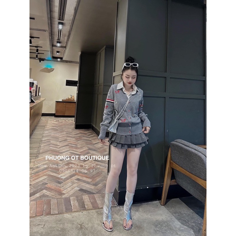 Áo Khoác Nữ, Áo Cadigan Chất Len Hình Con Vật Dễ Thương 3 màu Hàng QC Loại 1