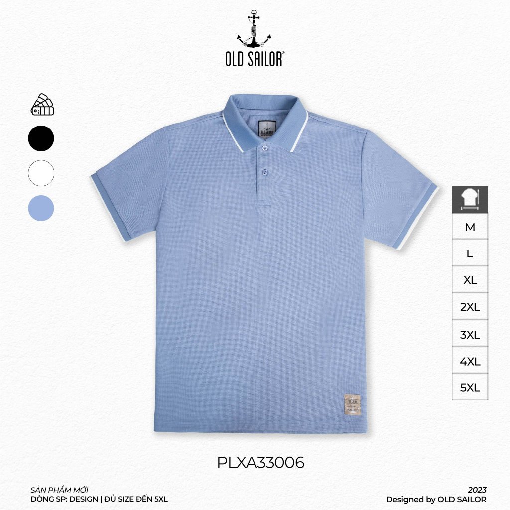 Áo polo vải dệt kim nam Old Sailor - 33006 - Big size upto 5XL