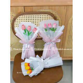 Bó 3b Tulip giấy xốp hàn cao cấp, không nhăn.