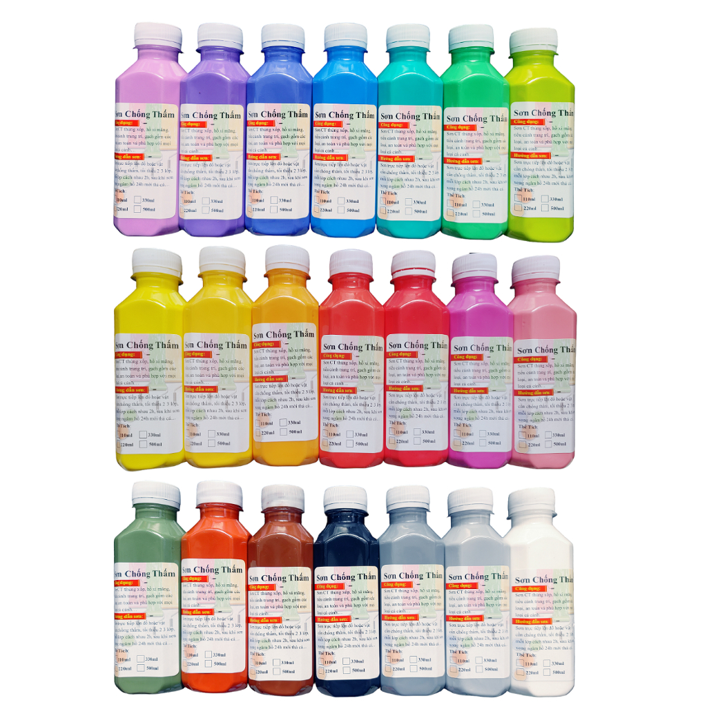 110ml Sơn chống thấm thùng xốp, chống thấm hồ nuôi cá bể nước.... loại tốt, Siêu Chống Thấm, Siêu Đàn Hồi