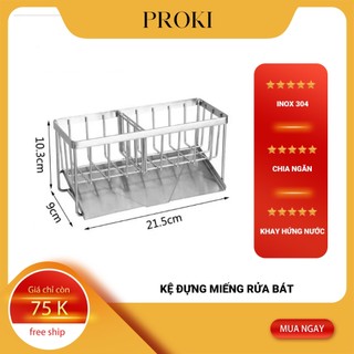 Kệ đựng dụng cụ rửa chén bát chia ngăn có khay hứng nước