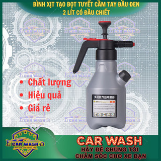 Bình xịt tạo bọt tuyết cầm tay đầu đen 2 Lít có đầu chiết , Bình phun bọt tuyết giá rẻ