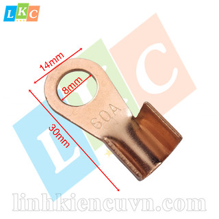 Đầu cốt đồng 60A lỗ 8mm