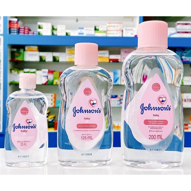 Dầu massage dưỡng ẩm Johnson's Baby Oil 50ml & 200ml