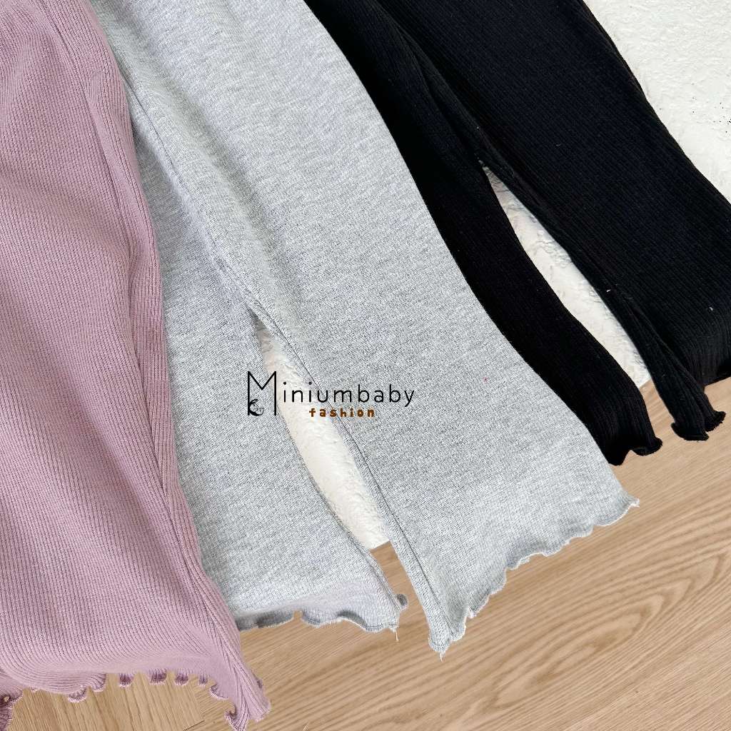 Quần dài legging cho bé gái chất vải cotton co dãn, mềm mịn trendy - MiniumBabyFashion QD1650 - Mẫu mới