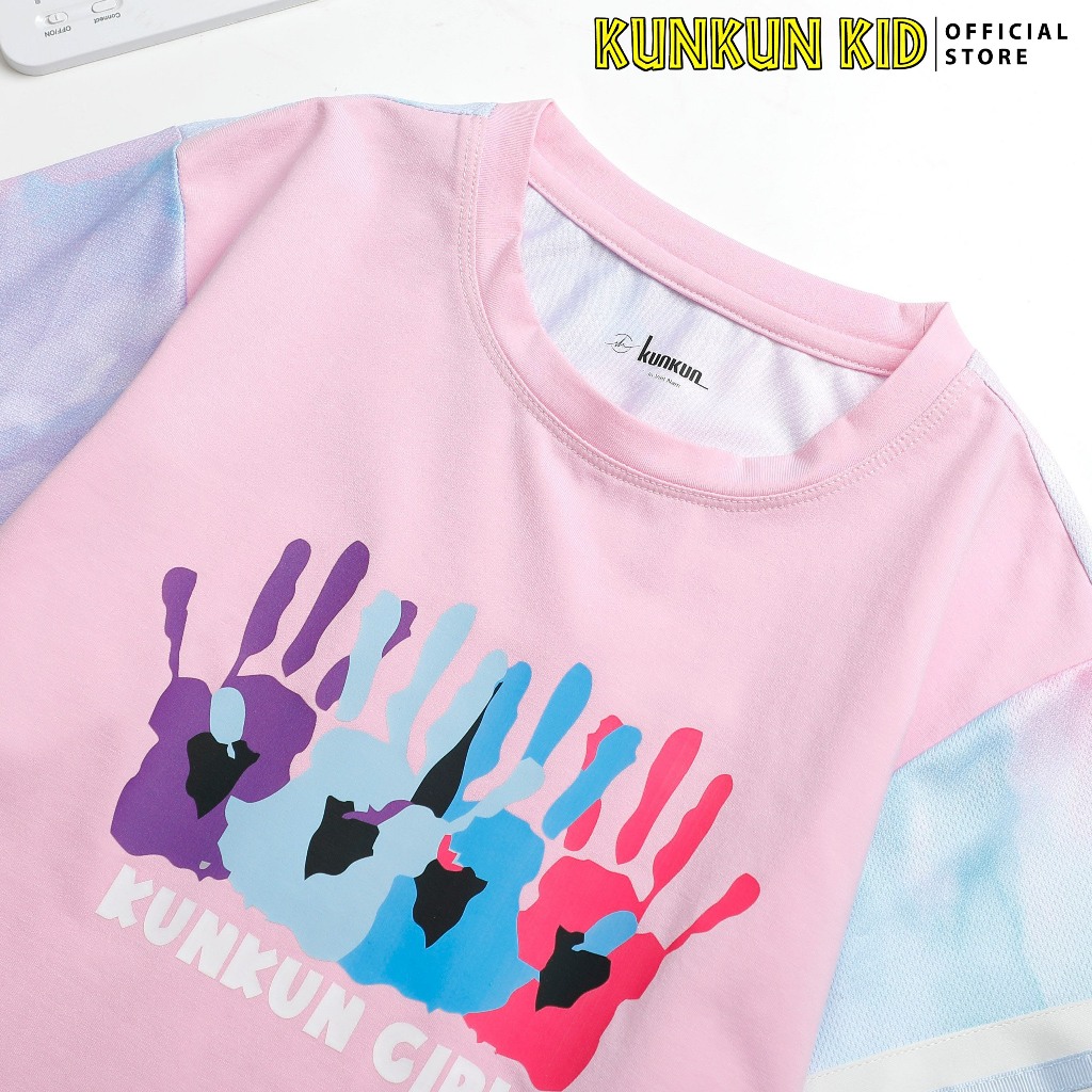 Áo bé gái và chân váy Cotton phong cách thể thao Kunkun Kid SCTHB1C9-SCTNB1C9 phù hợp cho bé từ 22-45kg
