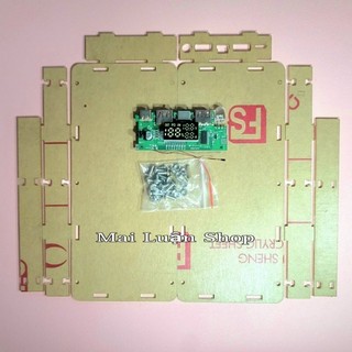 (Không kèm mạch)Vỏ Box 18650 dùng cho mạch 4.0 22.5W Mica trong suốt