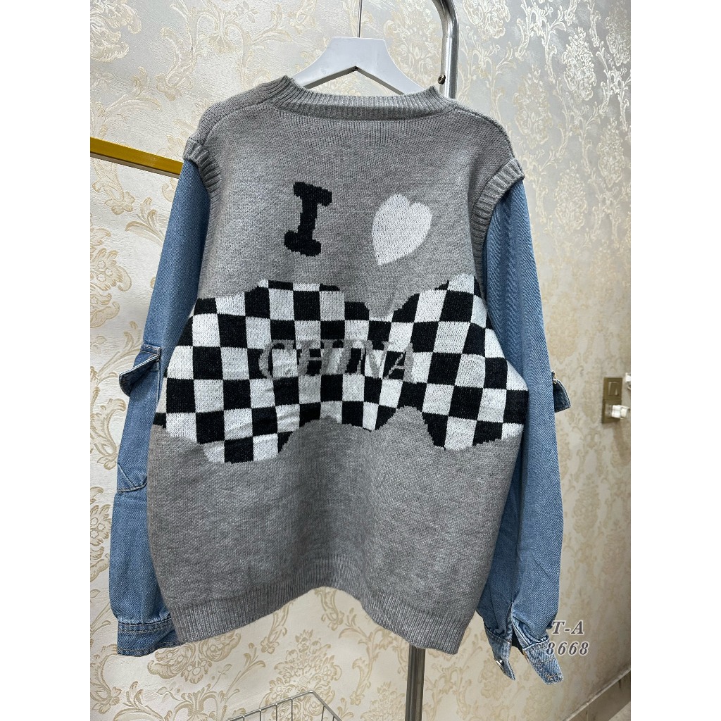 Áo len mickey pha tay bò hàng QC cực hot hàng QC