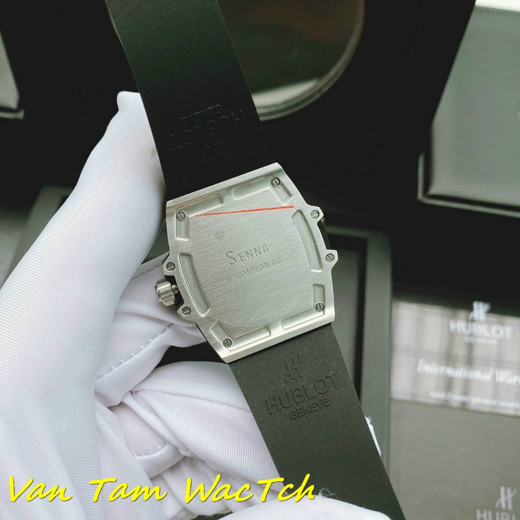 Đồng hồ nữ Hublot Senna Champion 88 34mm máy Swissquartz Thụy Sĩ,Full đá CZ, dây silicone
