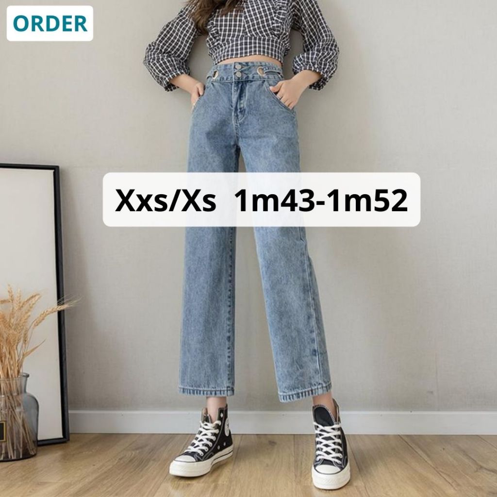 Order. Quần jean ống đứng size nhỏ xxs, xs dài 84/88cm (Qj104)