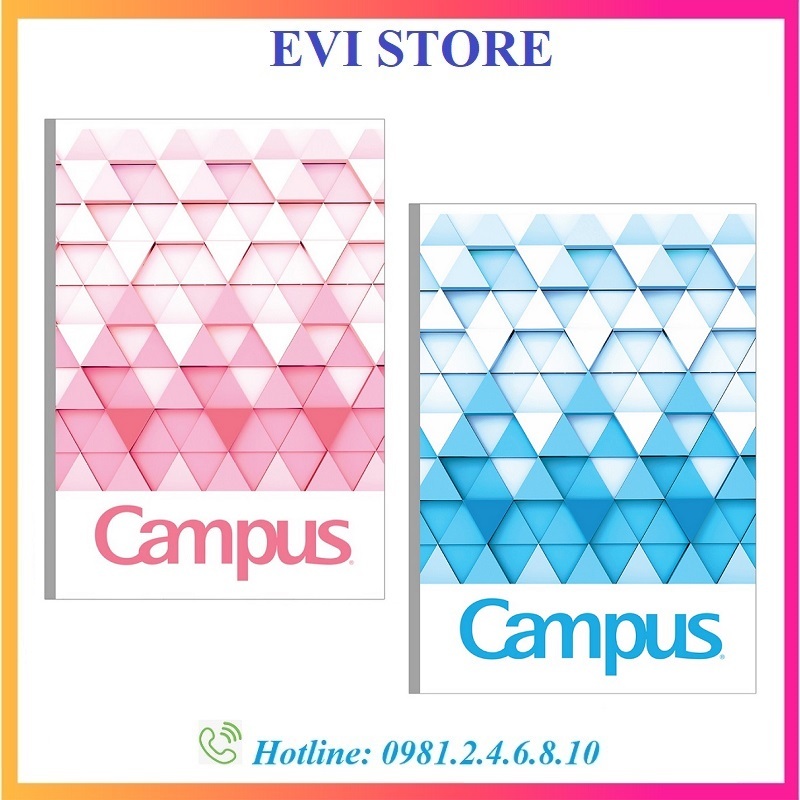 Vở kẻ ngang 200 trang có lề khổ A4 Campus NB-A43D200 / Vở 3D Pattern Campus 200 trang