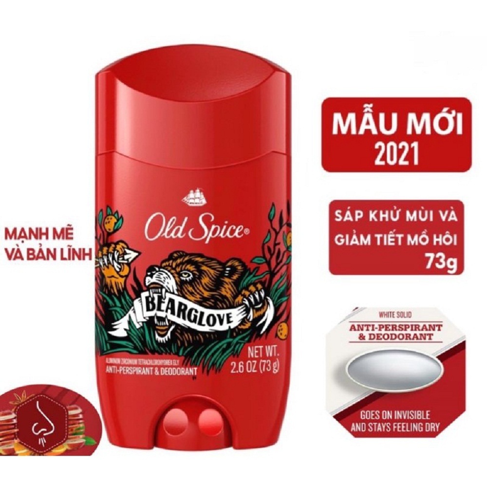 Sáp khử mùi Old Spice Bearglove 73g Mỹ chính hãng