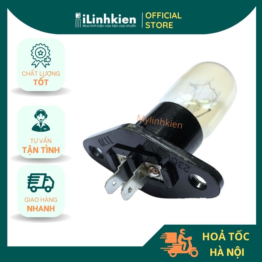 Bóng đèn lò vi sóng liền đui 25W 220V chân đứng, chân nằm, chân cong chất lượng cao.