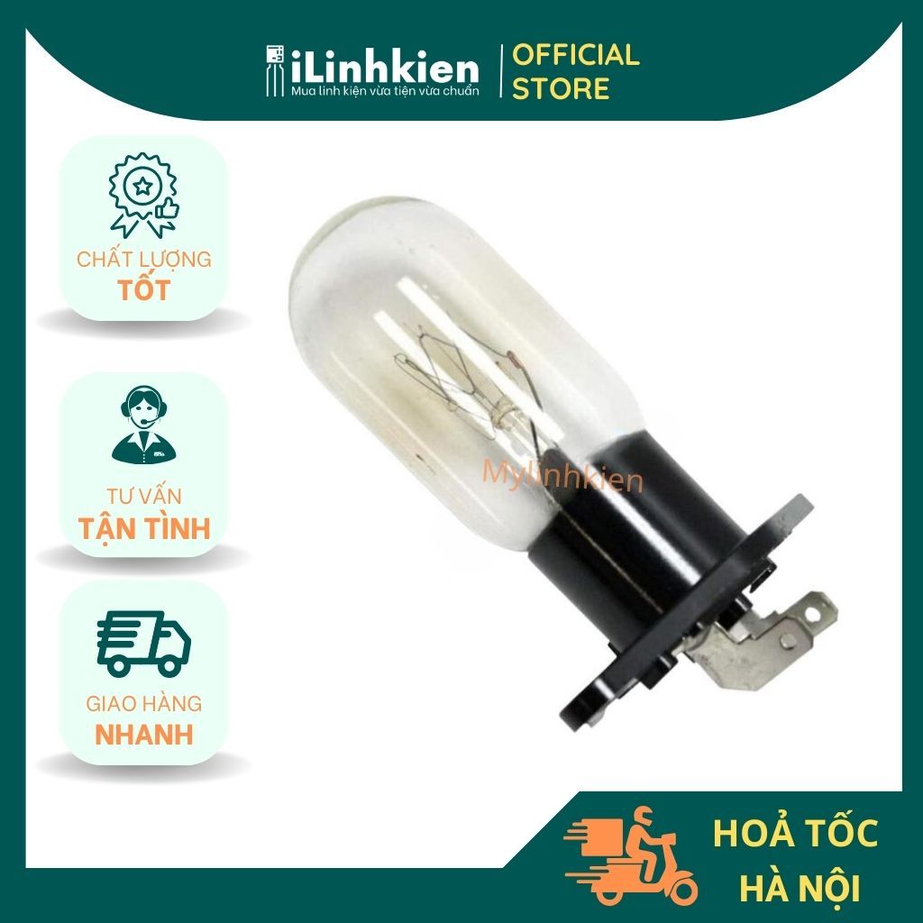 Bóng đèn lò vi sóng liền đui 25W 220V chân đứng, chân nằm, chân cong chất lượng cao.