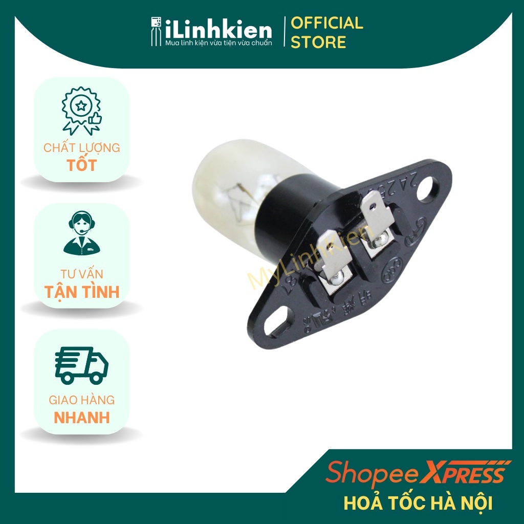 Bóng đèn lò vi sóng liền đui 25W 220V chân đứng, chân nằm, chân cong chất lượng cao.