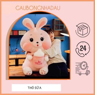 GẤU BÔNG THỎ YÊU THƯƠNG ÔM BÌNH SỮA