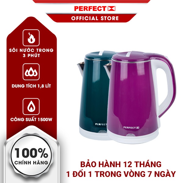 Bình Đun Siêu Tốc Perfect PF-B3 1,8L (Giao Màu Ngẫu Nhiên)