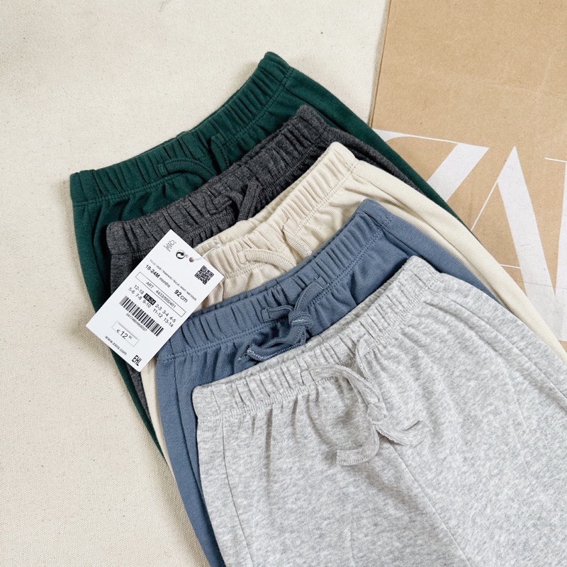 ✨MALINHKID✨CB052-  Combo  5 quần thun zip bảng rêu trẻ em VNXK