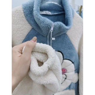 BỘ LÔNG NGỦ DOREMON CỔ ĐỨNG