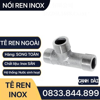 Tê Nối Cạnh Dài Ren Ngoài Inox G 1/2 (21) Dn15 Ba Đầu Chia Ren T Phù Hợp Với Các Loại Ren Bsp Hệ G Dân Dụng - Bằng Inox
