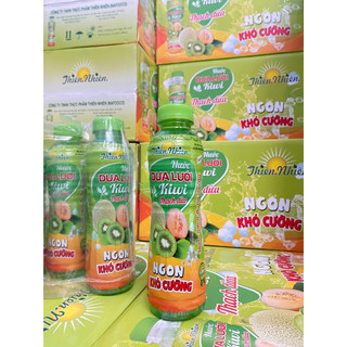 Nước dưa lưới kiwi thạch dừa 500ml