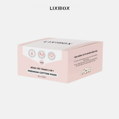 Bông Tẩy Trang Lixibox Premium Cotton Pads 50 Miếng