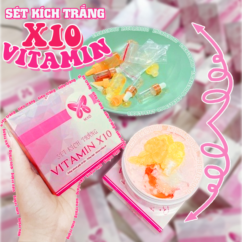 Set kích trắng vitamin x10 myo