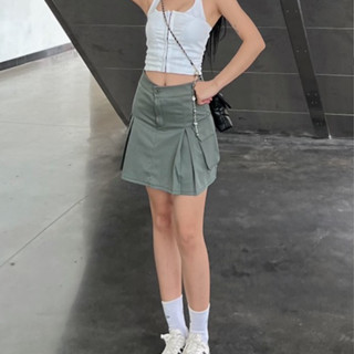 (Ảnh thật) Chân váy kaki túi hộp DORIA lưng cao phong cách cá tính CVKaki1708_P0K16