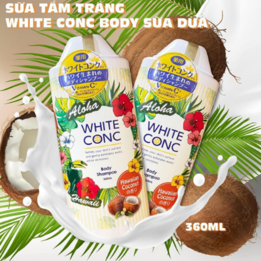 Sữa tắm dưỡng trắng da White Conc Body Shampoo CII Nhật Bản 360ml
