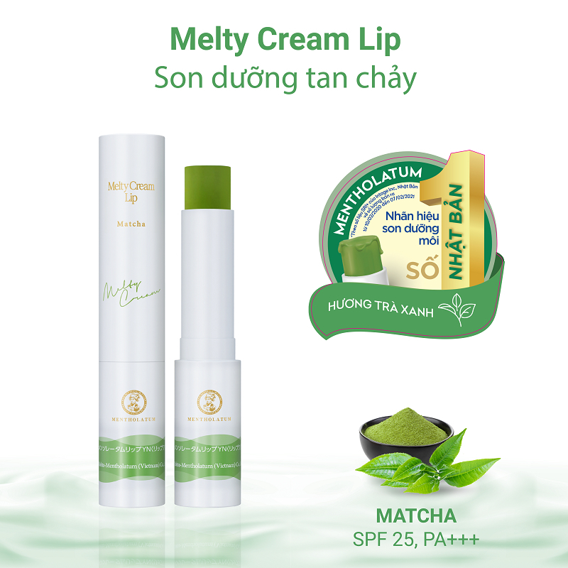 Son Dưỡng Môi Tan Chảy Rohto Mentholatum Melty Cream Lip SPF25 PA+++ 2.4g