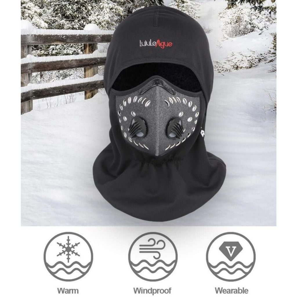 Mũ trùm đầu tích hợp khẩu trang LululeAgue chống nắng , bụi , giữ ấm … dùng cho biker , phượt thủ