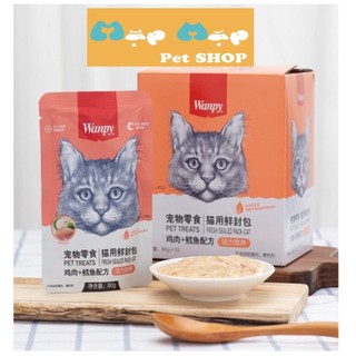 Pate Súp Thịt Tươi Wanpy Cho Mèo Mọi Lứa Tuổi (80g)